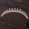 Diamond Bride Wedding Headband, Birthday Alloy Inlaid with Rhinestones, Simple Bridal Accessories, Small Crown
