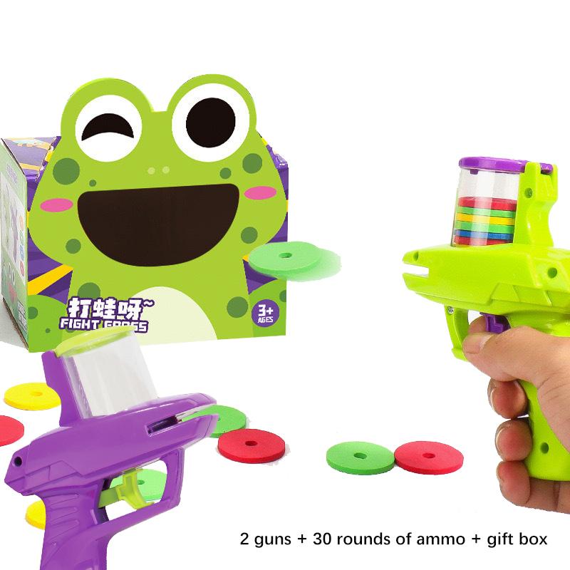 Children Carrot Saucer Gun Flying Saucer Guns Kids Fun Toys EVA Soft Bullets Toy Gun Pistol Toy Kids Outdoor Battle Sport Toys