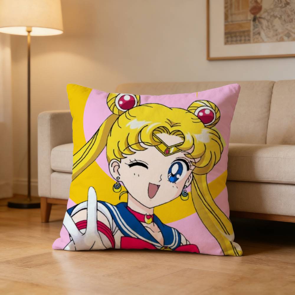 Cute Usagi Tsukino Sailor Moon Pillow Case Pattern Printed Pillowcase For Living Room Sofa Cushion Cover