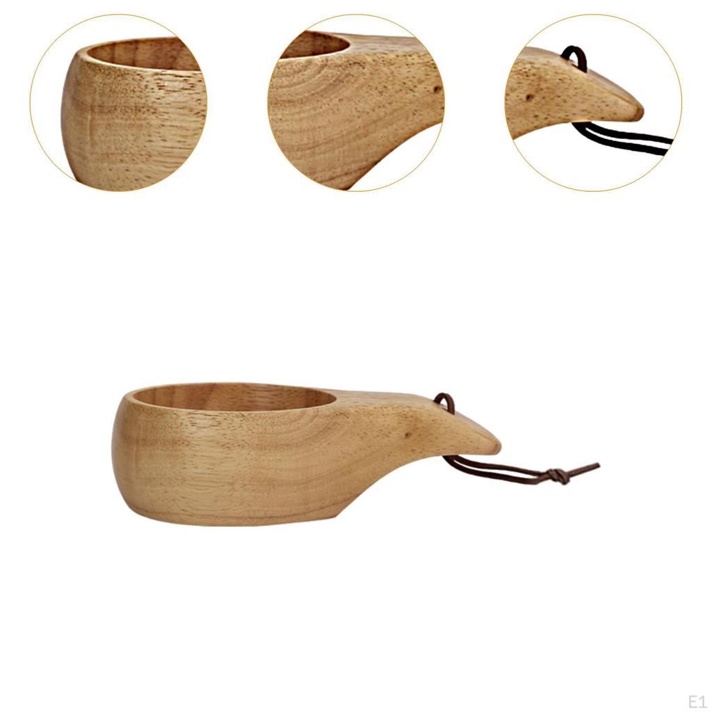 Деревянная чашка Завтрак Многоразовая дорожная кружка 160 мл Ручная работа Салат Питьевая чайная чашка для походов