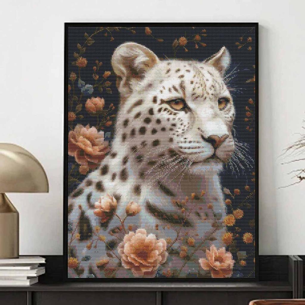 Creative Diamond Painting Kit for Adults DIY Leopard Rhinestone Picture Canvas for Leisure Craft Wall Art and Gift Making Fun Set