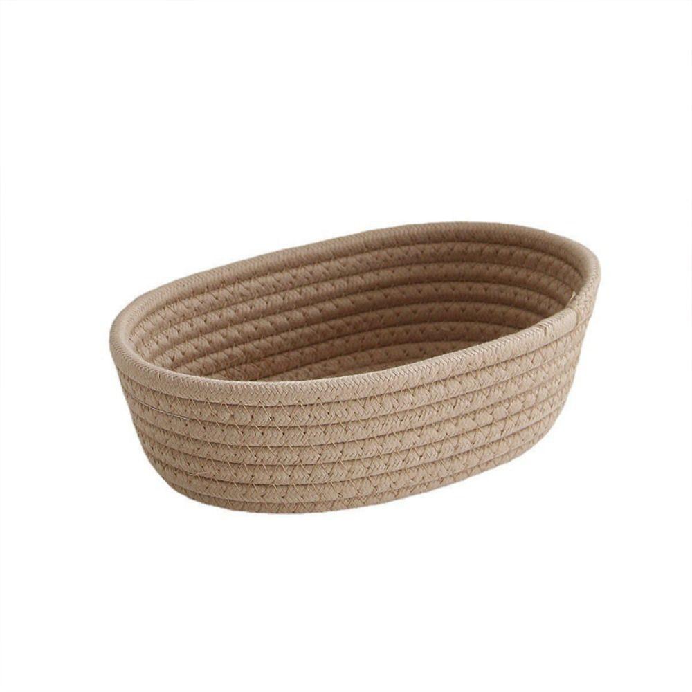 Women Hand Woven Gift Cosmetics Storage Storage Basket Desktop Sundries Nordic Cotton Rope