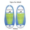 16pcs/Set Fashion Unisex Women Men Athletic Running No Tie Shoelaces Elastic Silicone Shoe Lace All Sneakers Fit Strap