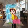 1PC Heidi Alps Cartoon Print Flannel Blanket, High quality All Seasons, Home Decor, Warmth and Comfort, Perfect for Christmas Gifts