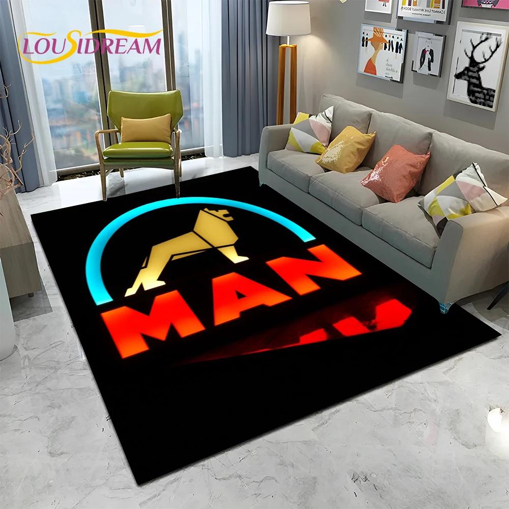 Серия логотипов грузовиков MAN Печать Ковер для дома Гостиная Спальня Диван Придверный коврик Декор, детский коврик для пола