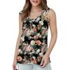 Womens Tank Top V Neck Basic Printed Casual Flowy Sleeveless Deep Side Cut Tops For Women