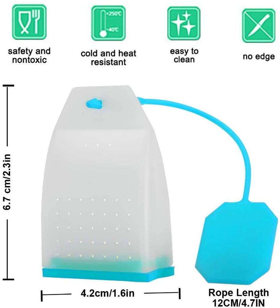 4 шт. силиконовых чайных ситечка, 4 шт. фильтр-пакетиков для листового чая, ситечко с ложкой