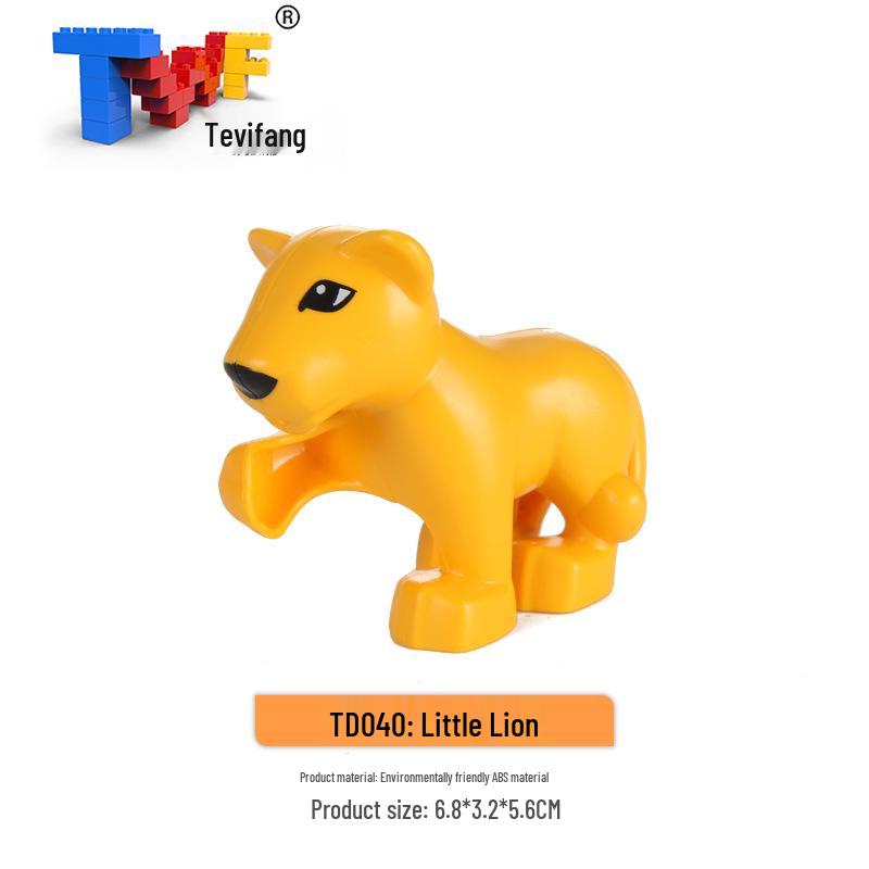 Крупные строительные блоки из частиц: Совместимые Игрушки для Обучения Животным Фермы Прерии Океана для Детей