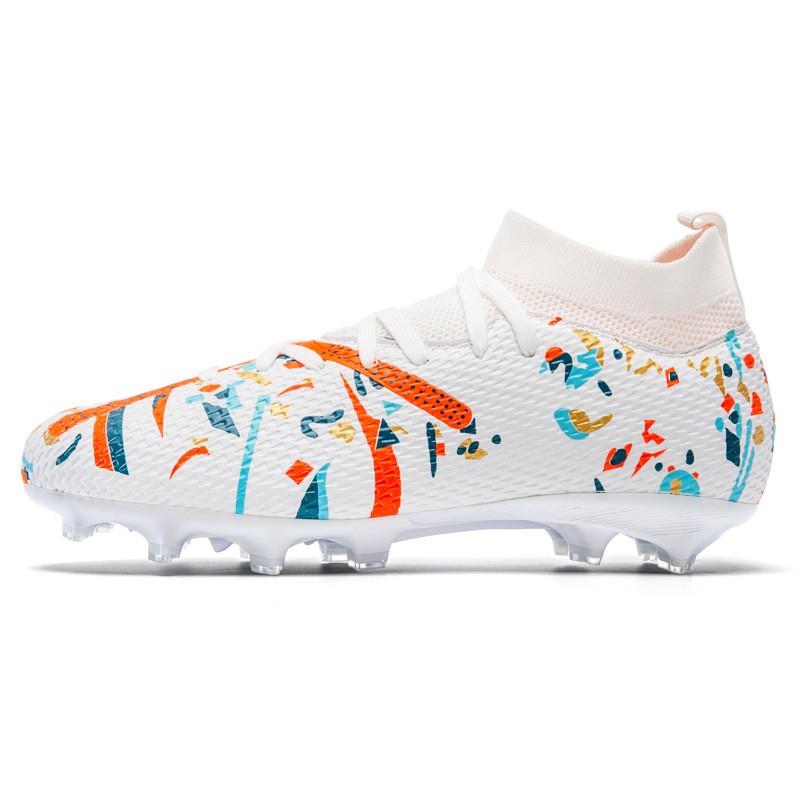 Mens Football Cleats Hard Ground Turf Grass Training High-Top Lace-Up Rubber Sole AG TF Studs