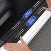 BBAE3 Carbon Fiber Car Door Sill Threshold Anti Scratch Protector Sticker For Ford Fiesta Focus 2 3 MK2 MK3 Ranger Mondeo Fusion Kuga