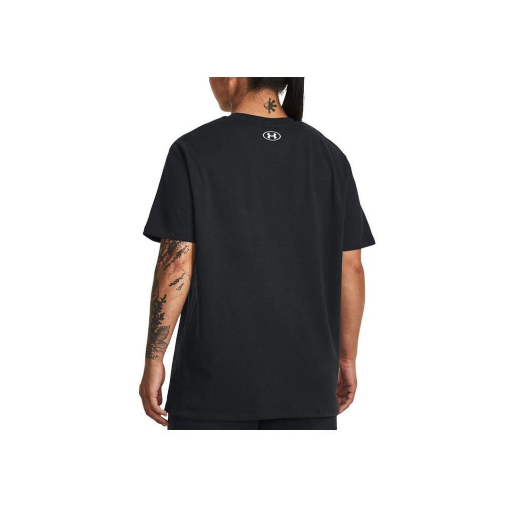 Under Armour Футболка для тренировок Project Campus Project Rock с буквенным принтом, женские топы, черный цвет 1382175-001