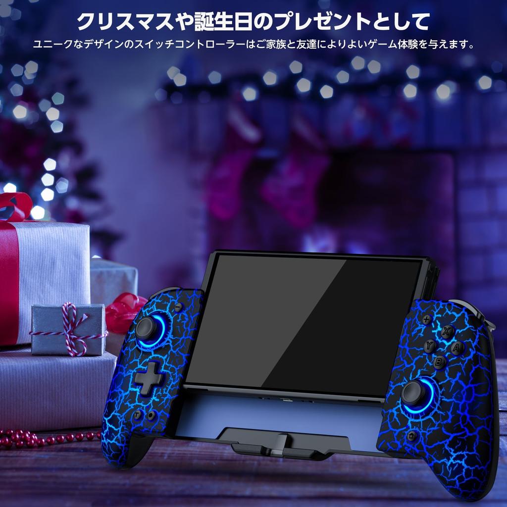 Контроллер переключателя 8 цветов RGB подсветка макрос функция портативный режим контроллер для переключателя ручка контроллер оснащен гироскопическим датчиком вибрация непрерывная