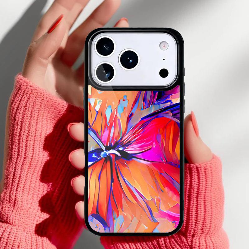 Blue Red Butterfly Phone Case for iPhone 17 16 15 14 13 Pro Max Back Cover for 12 11 Pro Coque