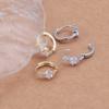 925 Sterling Copper Simple Sparkling Zircon Fashionable Temperament Earrings Suitable For Women To Wear Zircon