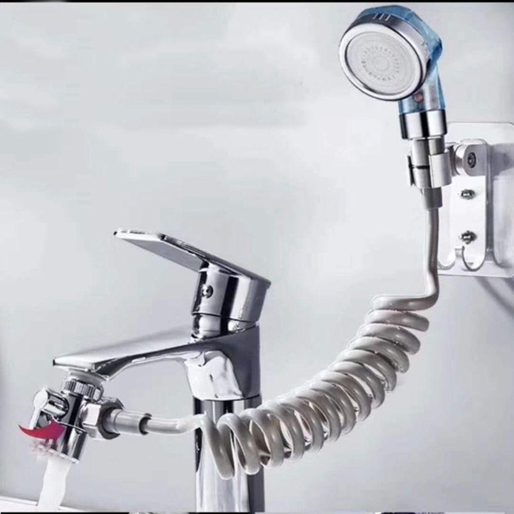 Spring-Shaped Sprayer Bathroom Accessories Tube Faucet Hose Shower Hose Extension Pipe Water Pipe