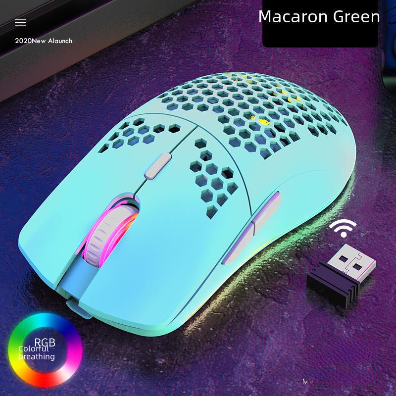 Беспроводная игровая мышь Xuanyinhu XYH80 RGB — легкая, перезаряжаемая и эргономичная для использования в офисе и играх.