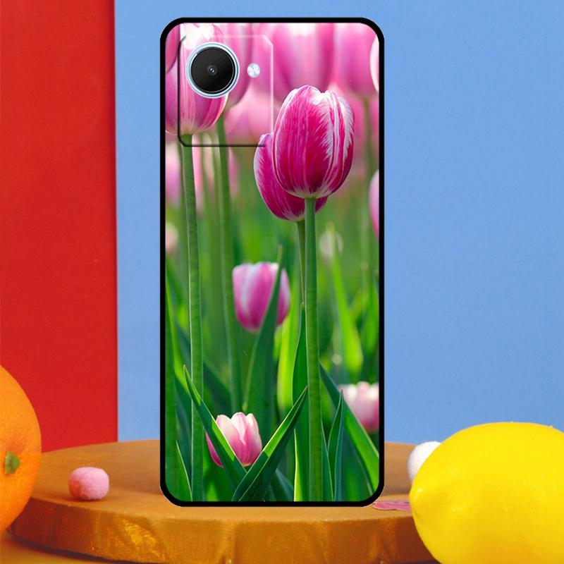 Цветы Тюльпаны Для Realme GT7 Pro GT6 10 11 12 13 14 15 Pro Plus C55 C67 C63 C61 C53 C35 C65 C75 C71 Чехол