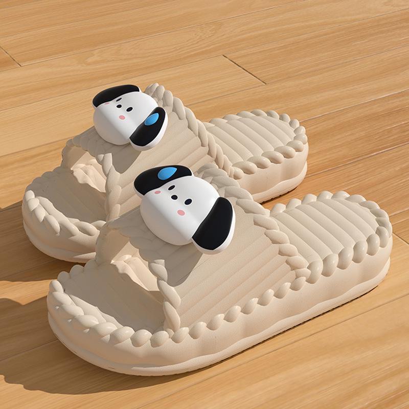 Летние тапочки для дома с толстой подошвой Eva и противоскользящим покрытием - бесшумные сандалии унисекс