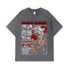 275 GSM Washed T-shirts 100% Cotton Baki V1 Yujiro Print Unisex Heavy Cotton T Shirt