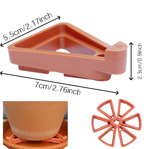 24 invisible flower stand pads breathable and anti-rotten root flower pot height blocks can be spliced with mobile flower pot bases red