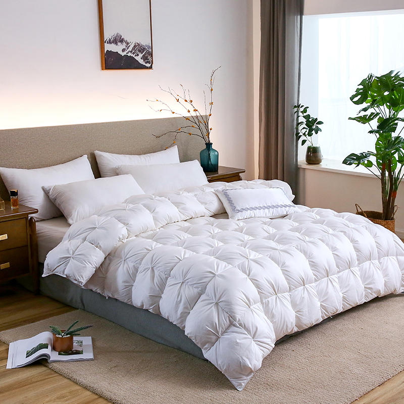 4kg Heavy White Goose Down Duvet Insert 3D Baffle Box Cotton Shell Thickened Winter Comforter Warm Bedding