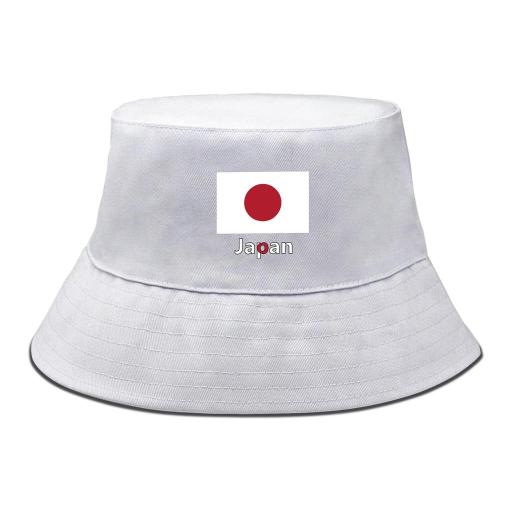 Japan Flag Print Bucket Hat , Patriotic Fisherman Cap Hip Hop Fit Reversible Fishing Hat