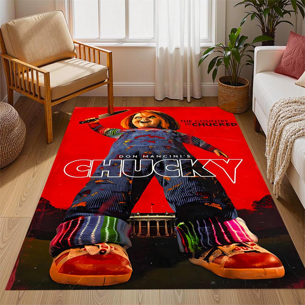 Chucky's Country Adventure Themed Anti-Slip Rugs - Polyester Home Decor, Suitable for Bedrooms, Living Rooms, Doorways, Studios, and Decorations