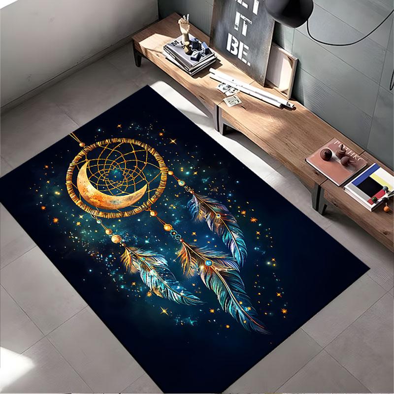 Dreamcatcher with Moon Design suitable as a non-slip mat for the living room or bedroom sofa
