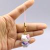New In Stock Cute Black Leather Kt Cat Jewelry Pendant Blind Box University Kt Cat Phone Case Hanging Decoration Surprise Gift