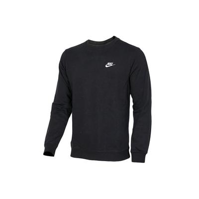 Nike Повседневный спортивный свободный пуловер с круглым вырезом, мужские топы, черный 804343-010