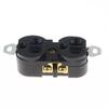 US-style Double Socket 20A 125V E-09 Wiring Lock Connector Durable Fireproof for Home Commercial Electrical Wiring Use