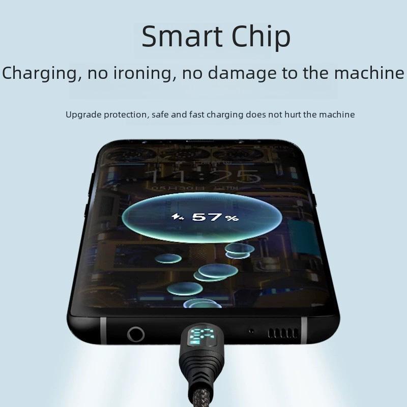 100W Type-C Fast Charge Cable with Intelligent Digital Display, 6A Real-Time Super Fast Charging