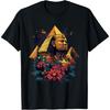 Ancient Egypt Sphinx Pyramid Floral Tutankhamun Egyptian God T-Shirt