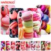 HAMEINUO Food for Macarons Biscuits Cell Phone Cover Case for Iphone X 8 7 6 4 4s 5 5s SE 5c 6s Plus