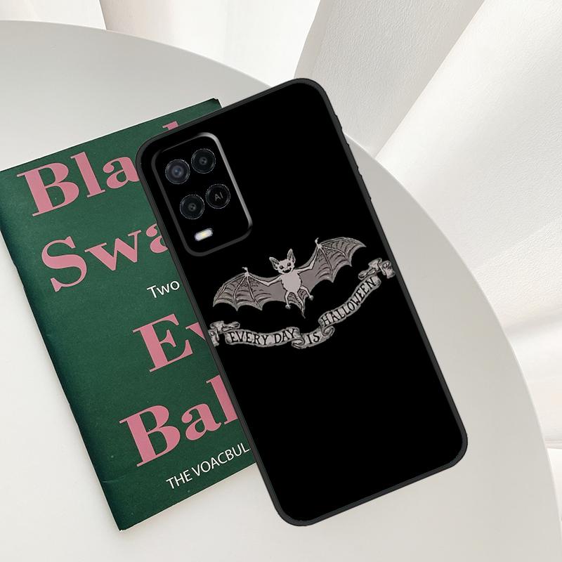 Готический Чехол с Летучей Мышью Вампира для Oppo A52 A72 A76 A96 A54 A74 A94 A54S A57S A58 A78 A98 A57 A77 A15 A16 A17