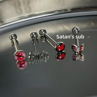 Титановый гвоздик-гвоздик в форме бабочки Satan's Child - милый и классный дизайн для горячих девушек