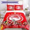 Olympiacos F.C 3pcs Bedding Set Duvet Cover Closure Includes 1 Duvet Cover & 2 Pillowcases for All Seasons Bedroom Home Dorm Decor