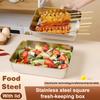 5 шт. Контейнер для хранения продуктов из нержавеющей стали, Контейнер для сохранения свежести с крышкой, Прямоугольный, для колбасы, лапши, фруктов
