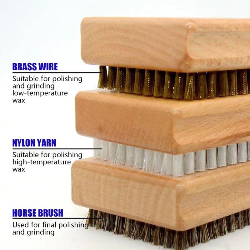 3 шт. Щетка для сноуборда, Щетка для чистки лыжной доски с нейлоновой щеткой, щеткой из конского волоса, латунной щеткой, Многоразовая щетка для лыжного воска