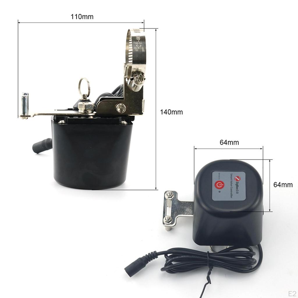 Умный клапан для воды и газа Телефон Пульт дистанционного управления Функция выключения таймера Контроллер Черный