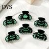 Luminous Ghost Shark Clips Halloween Hair Claw Clips, Pumpkin Pattern Acrylic Anti-slip Statement for Women Glow in The Dark Grippers Girls