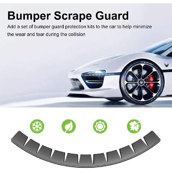 Front Bumper Scrape Guard 8 Pack Car Universal Black Bumper Lips Scrape Guard Car Under Bumper Or Anti-Scratch DIY Protector For Lowered Cars, Sport