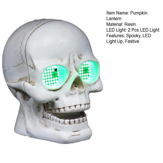 Хэллоуин Тыква Фонарь Смола Светящаяся Тыква/Череп Фигурка Светодиодная Тыквенная Лампа для Дома с Привидениями Хэллоуин Вечеринка Сад Патио Декор