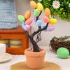 Украшения для пасхальных яиц, искусственные пасхальные яйца, кашпо для деревьев, маленькие пенопластовые пятнистые яйца, настольные фигурки для весенней пасхальной вечеринки, домашний декор