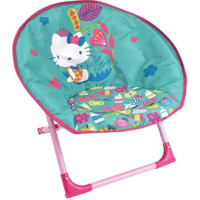 Siège lune pliant pour enfant - FUN HOUSE - HELLO KITTY - Dimensions H.47x L.54x P.45 cm - Intérieur