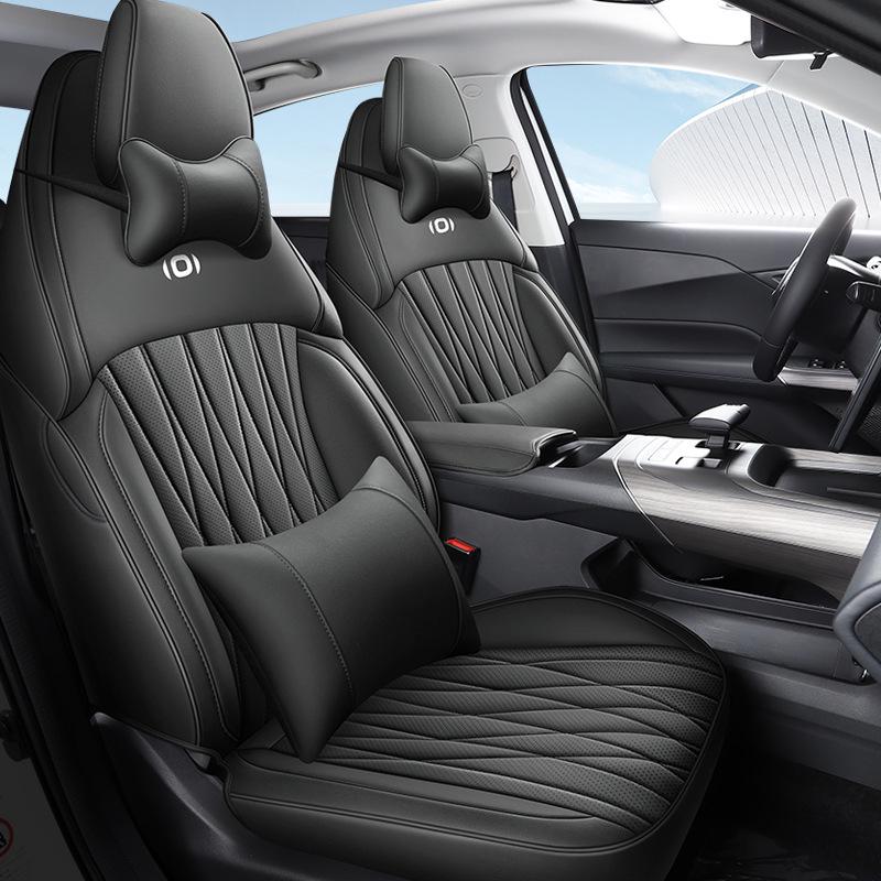 Всесезонная перфорированная кожаная подушка на сиденье спортивного автомобиля для Qiyuan A05