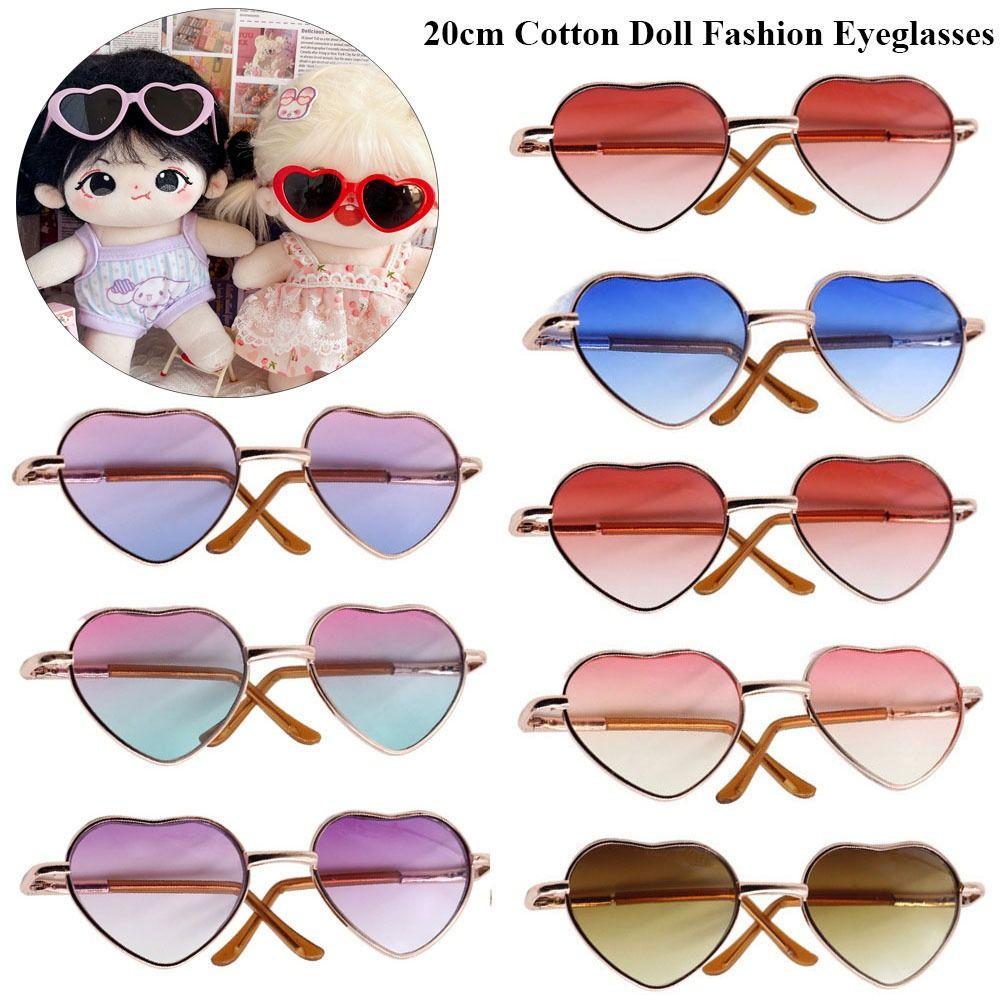 Plush Doll for 1/31/4 BJD For 20cm Dolls Plush Doll Eyeglasses Glasses Clothes Cute Heart Frame