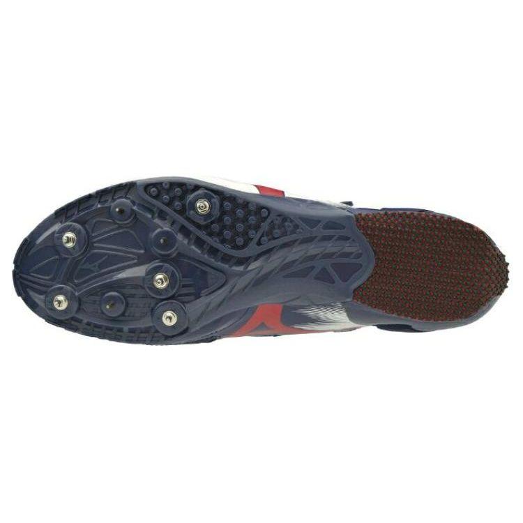 Mizuno Unisex GEO SPRINT 4 Track and Field Spikes White/Red/Navy U1GA201018