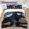 Gorillaz Pattern Bedding uilt Set uilt Cover Pillowcase Home Decoration Birthday Gift (1 * duvet cover + 2 * pillowcase without core)