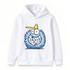 Kids Boys Girls Crewneck Hoodie, Cute Fuzzy Cartoon Monster Aloha Print Casual Long Sleeve Pullover Sweatshirt, Cozy Lightweight Tops For
